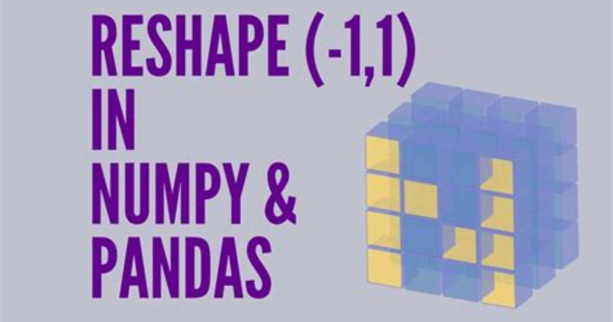 What Does -1 Mean in Numpy Reshape?