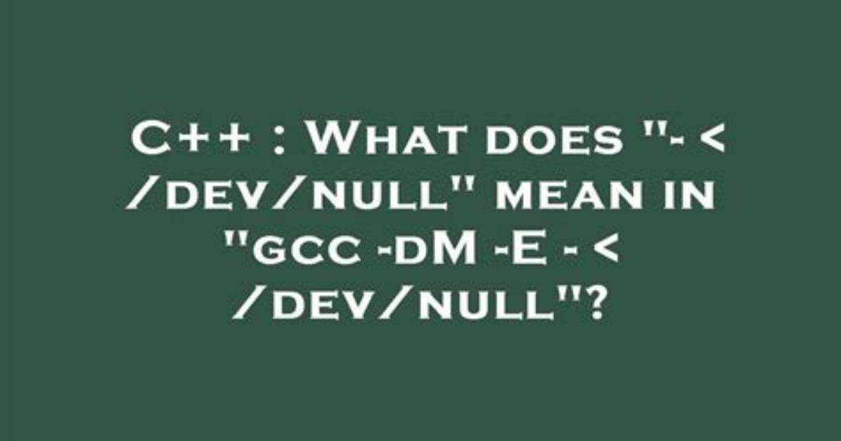 What Does 2 Dev Null Mean in Linux?