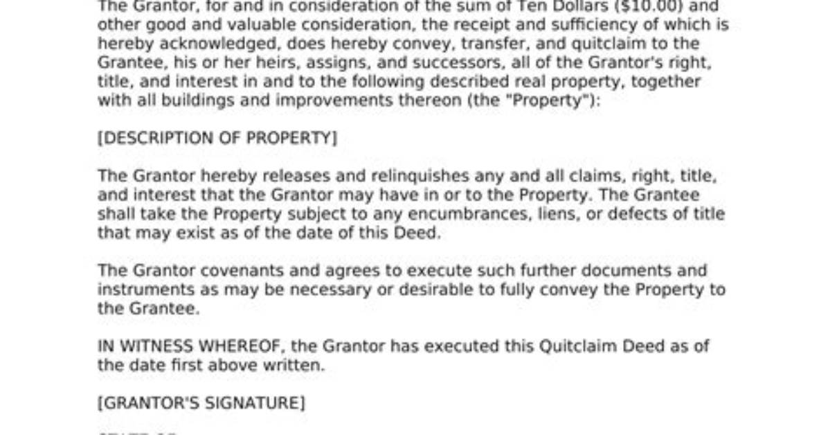 What Does a Quit Claim Mean