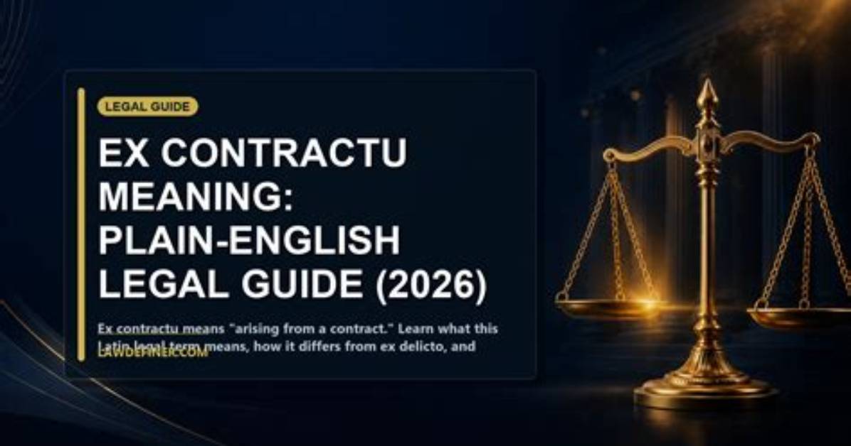 What Does Action Ex Contractu Meaning?