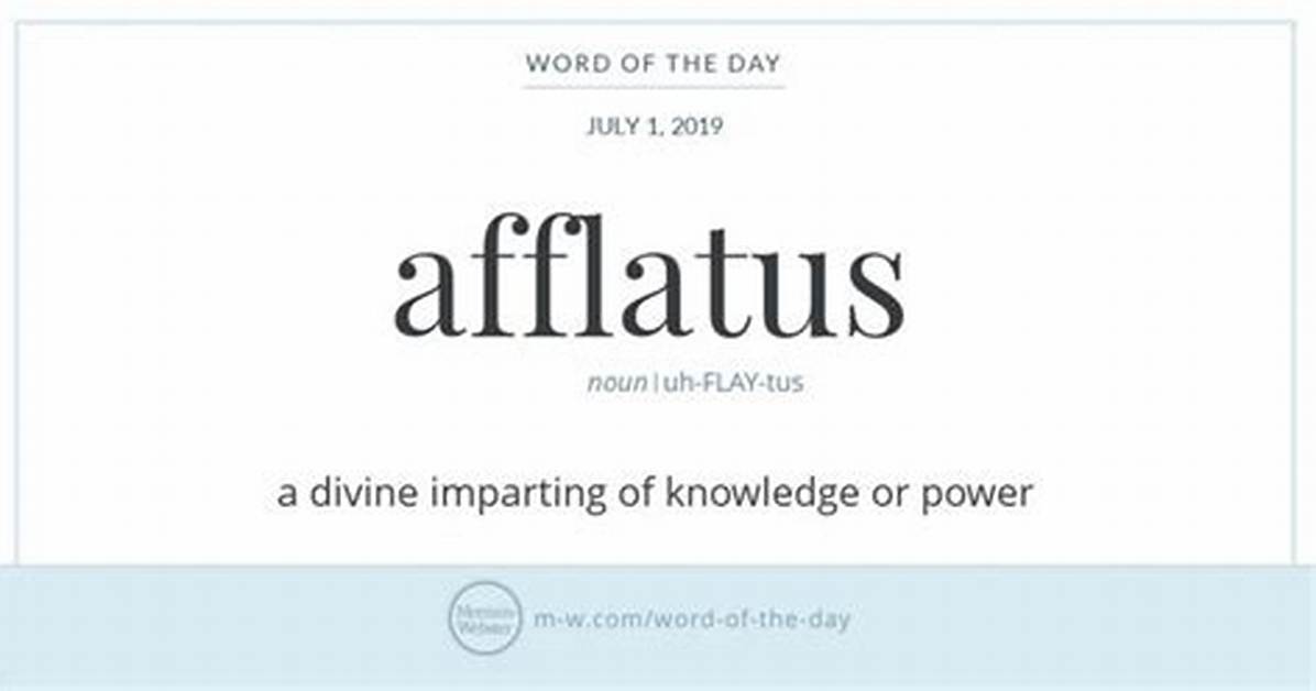 What Does Afflatus Mean?