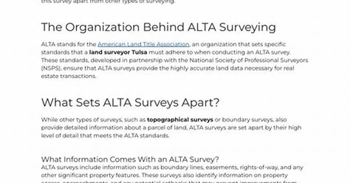 What Does Alta Stand For