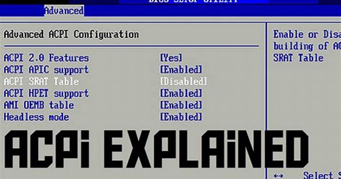 What Does an Acpi Bios Configure During Boot?