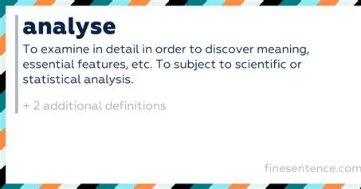 What Does Analyse Mean?
