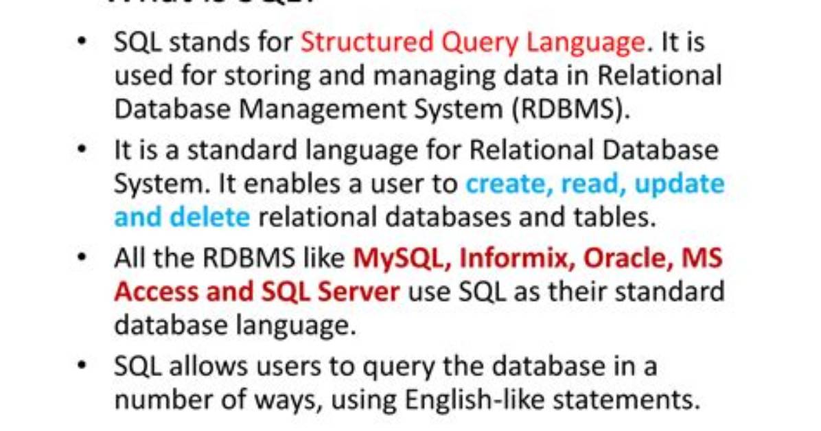 What Does \% and \\ Mean in a Sql Query?
