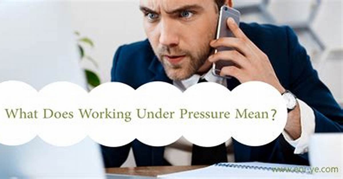 What Does Apply the Pressure Mean?