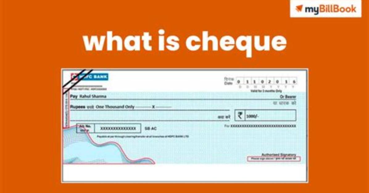 What Does Cheque Mean?