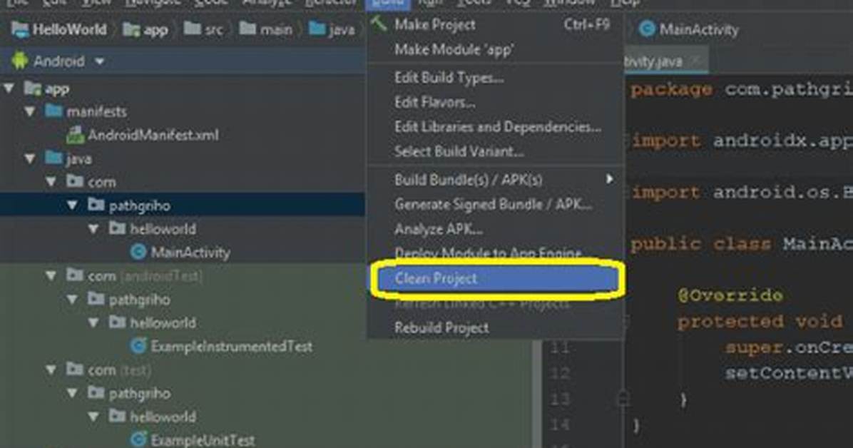 What Does Clean Project Do Android Studio?
