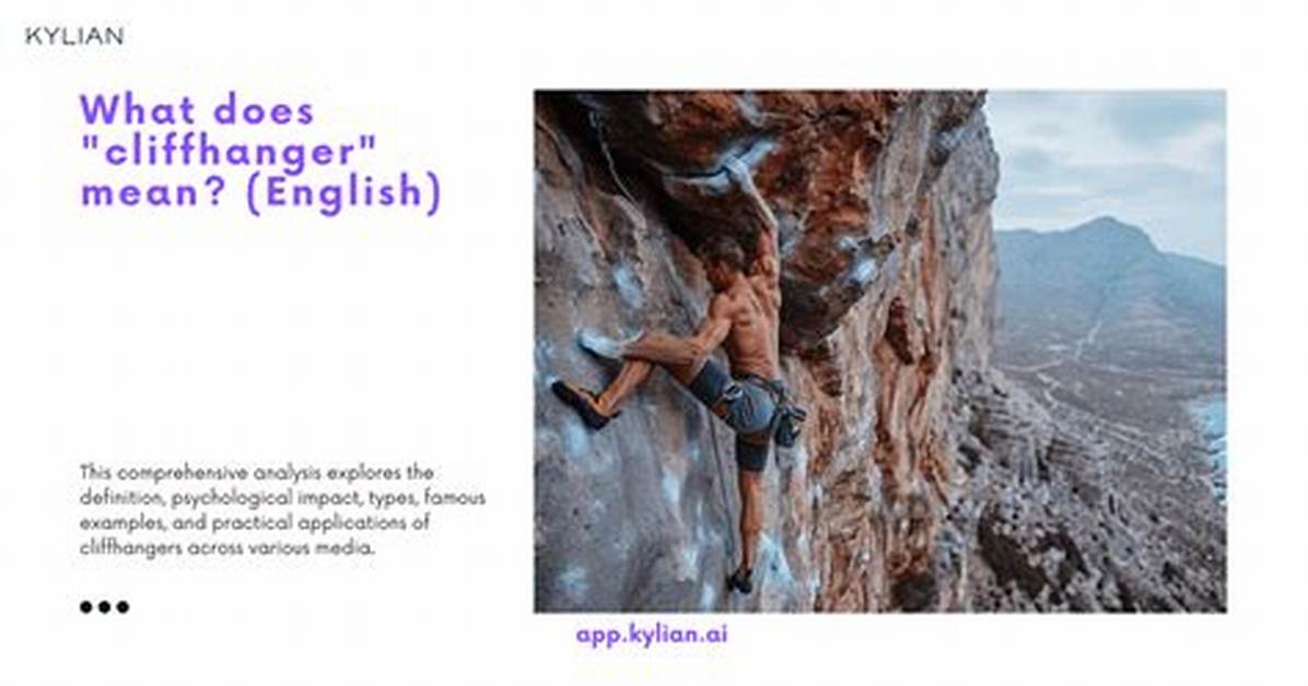 What Does Cliffhanger Ending Mean?