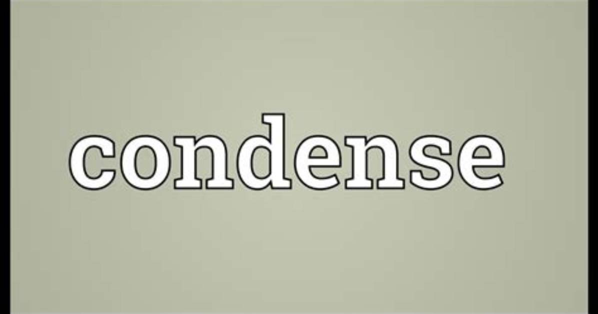 What Does Condenses Mean - Lisbd-Net. Com