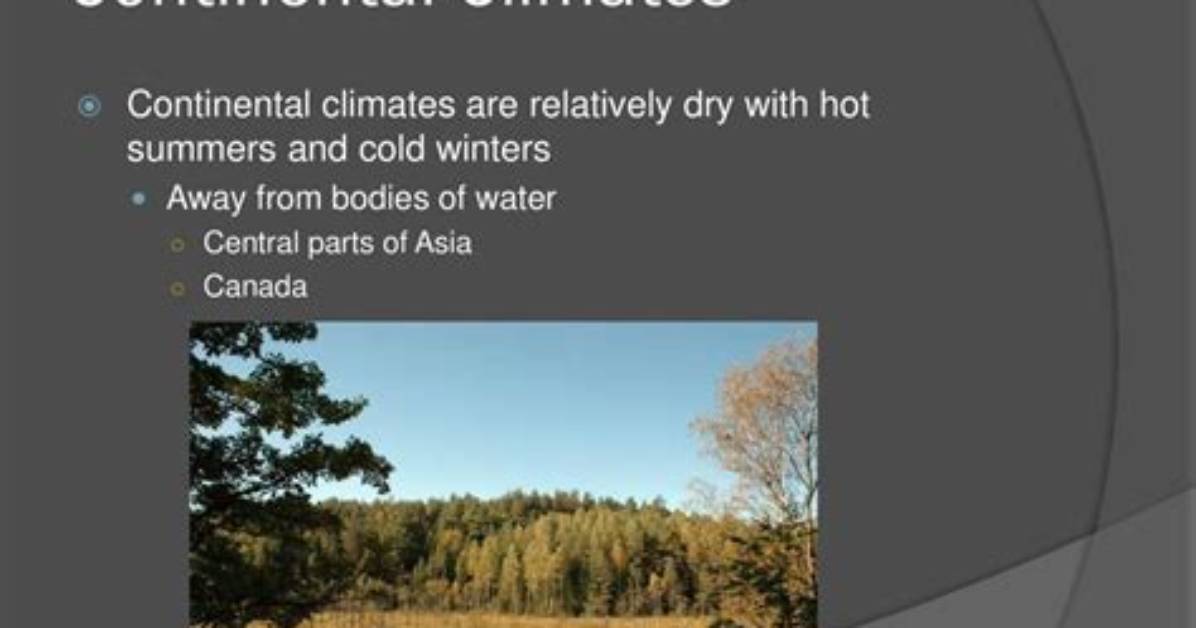 What Does Continental Climate Mean