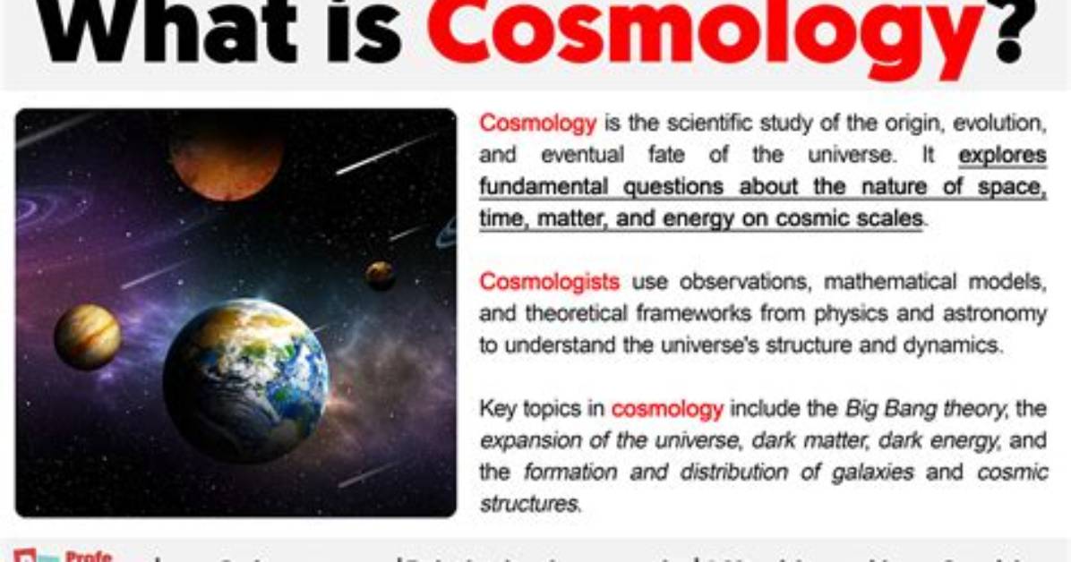 What Does Cosmology Study?