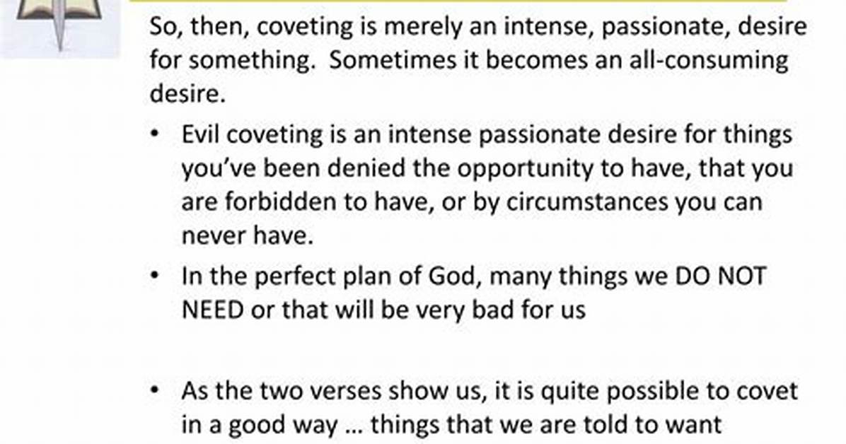 What Does Covetousness Mean?