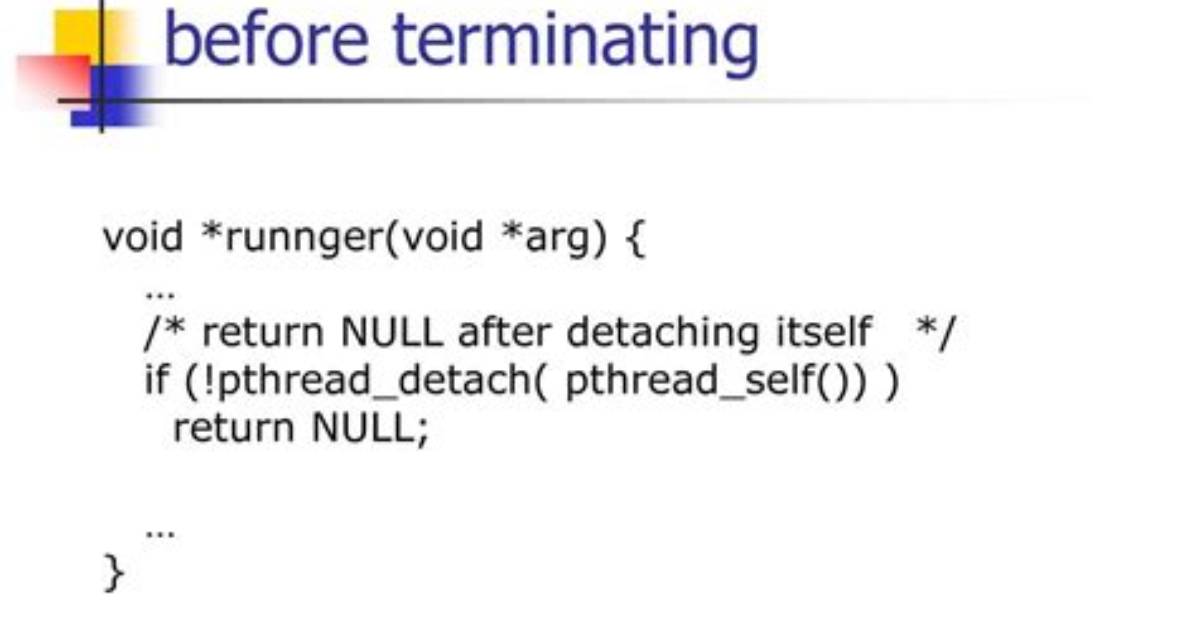 What Does Detaching a Thread Do?