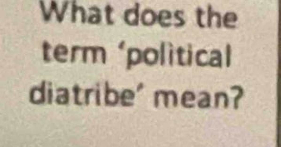 What Does Diatribe Mean Sentence?