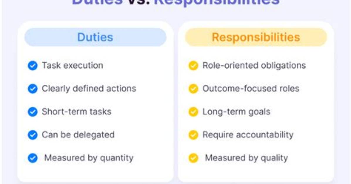 What Does Duties and Responsibilities Mean?