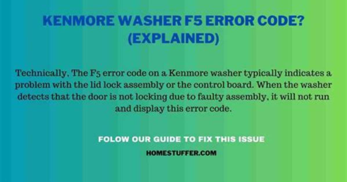 What Does E1 F5 Mean on Kenmore Oven