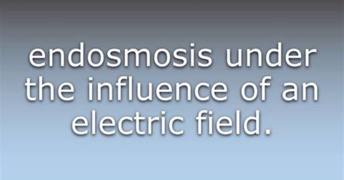 What Does Electroendosmosis Mean?