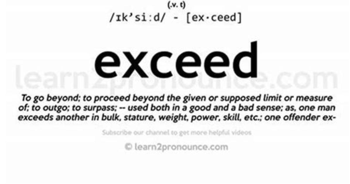 What Does Exceeds Mean in Math?