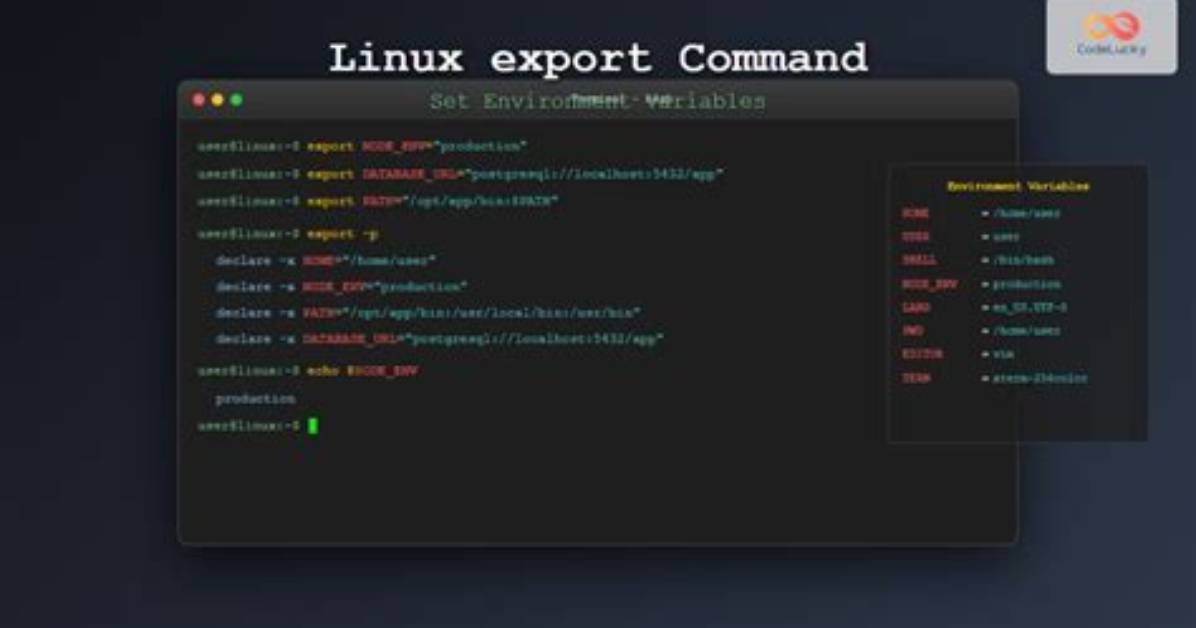 What Does Export Mean in Linux?