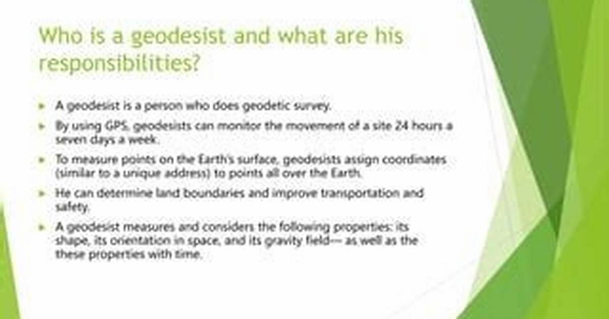 What Does Geodesists Mean?