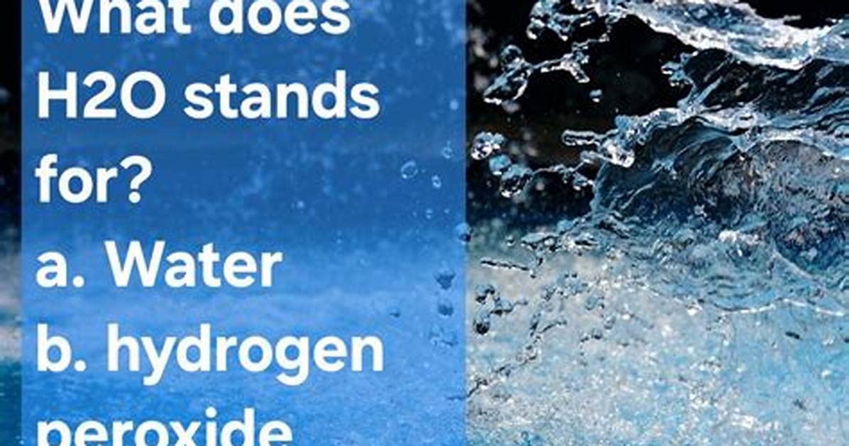 What Does H2O Stand For