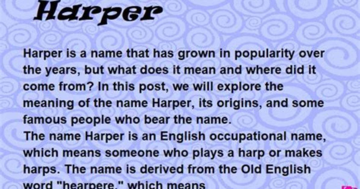 What Does Harper Stand for?