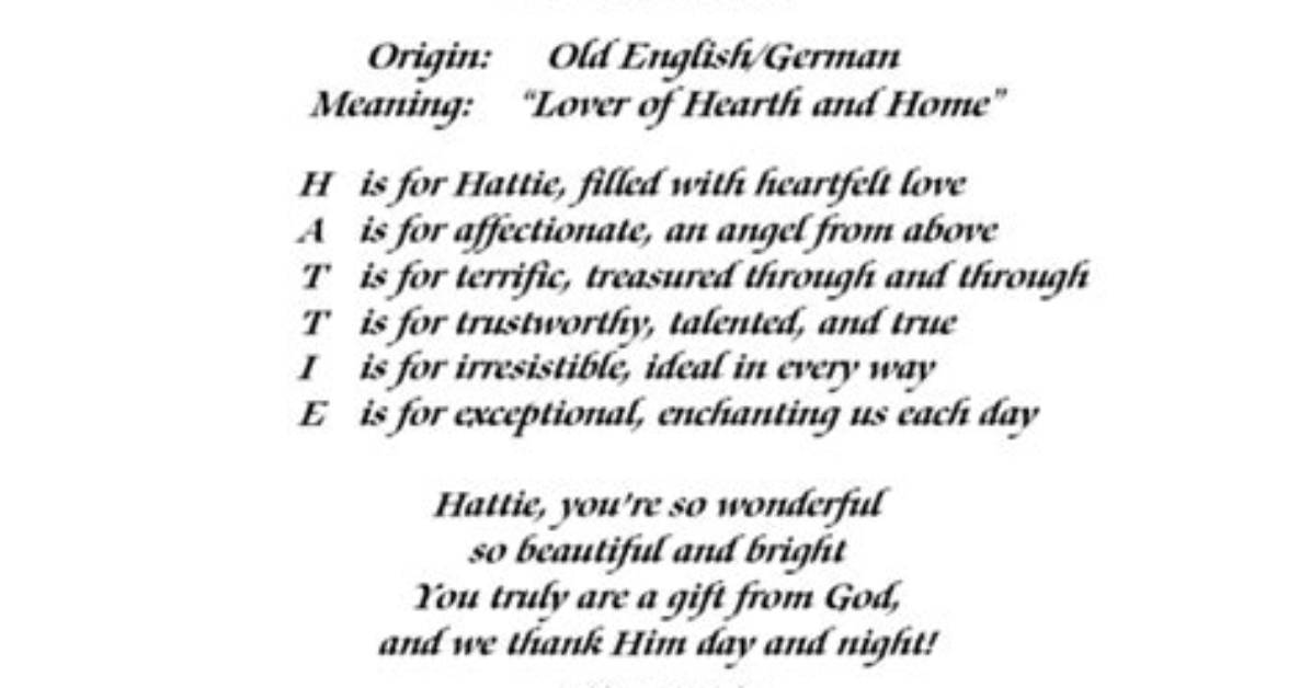 What Does Hattie Stand for?