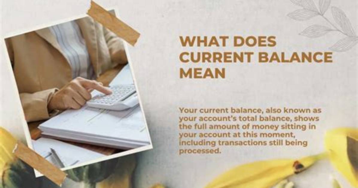 What Does Having a Balance Mean?