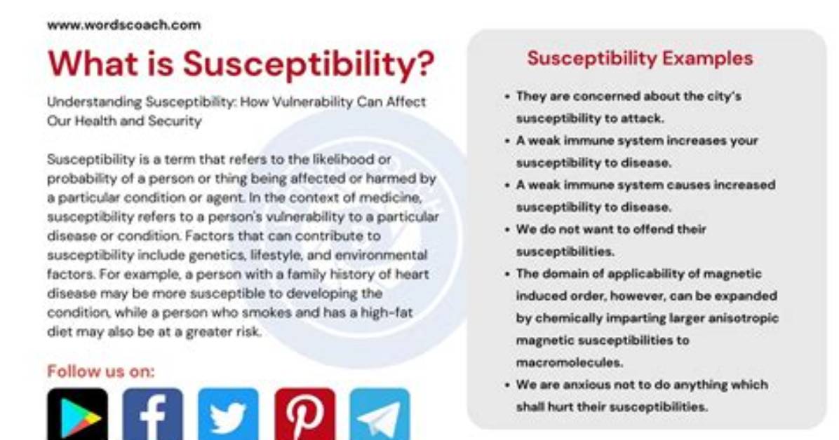 What Does High Susceptibility Mean?