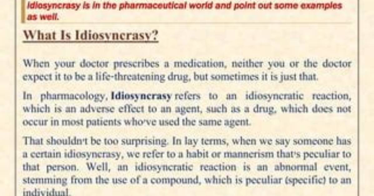 What Does Idiosyncrasy Mean?