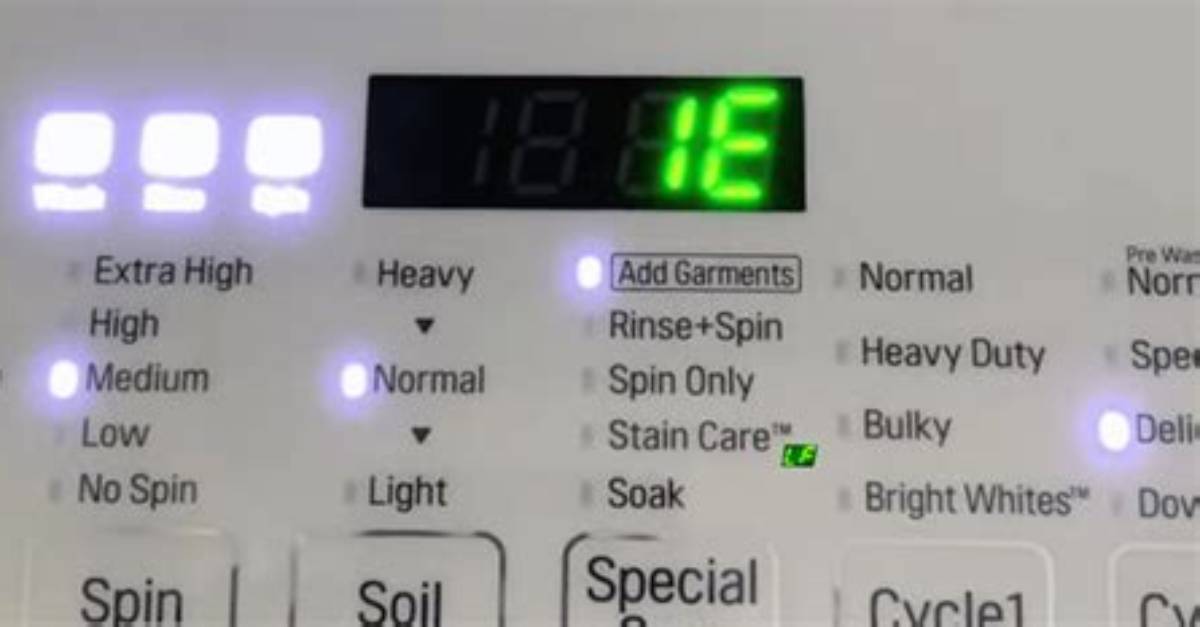 What Does Ie Mean on My Washing Machine