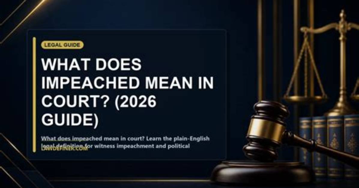 What Does Impeached Mean?