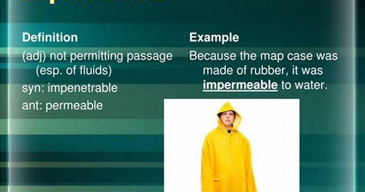 What Does Impermeable Mean in Regards to a Membrane