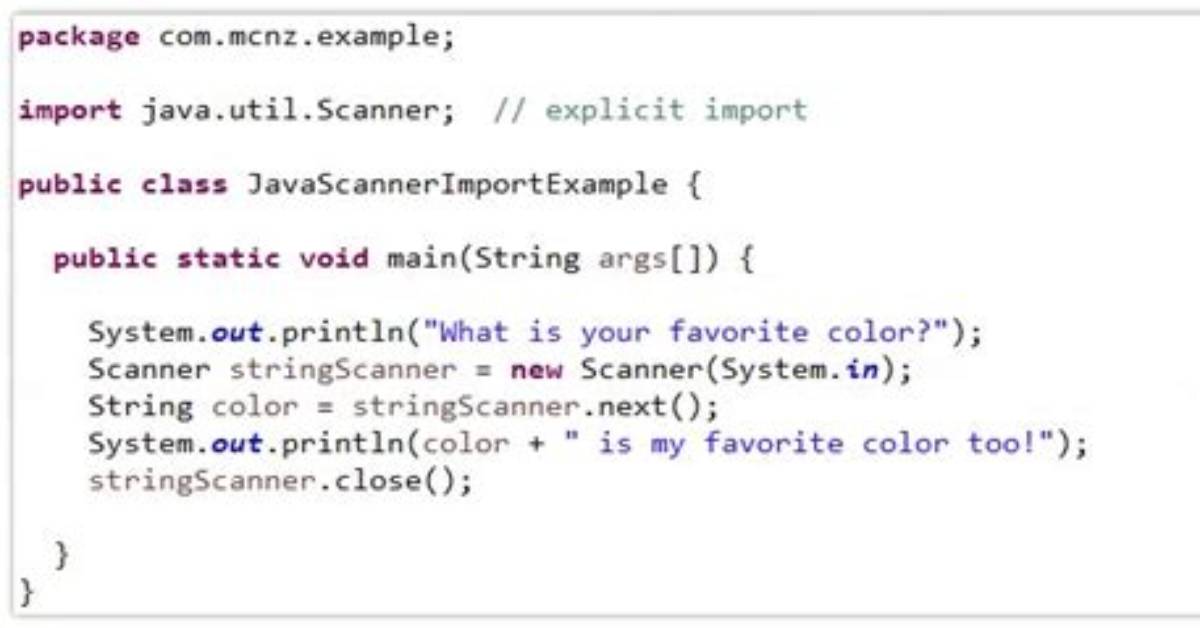 What Does "Import Java. Util. Scanner;" Mean?