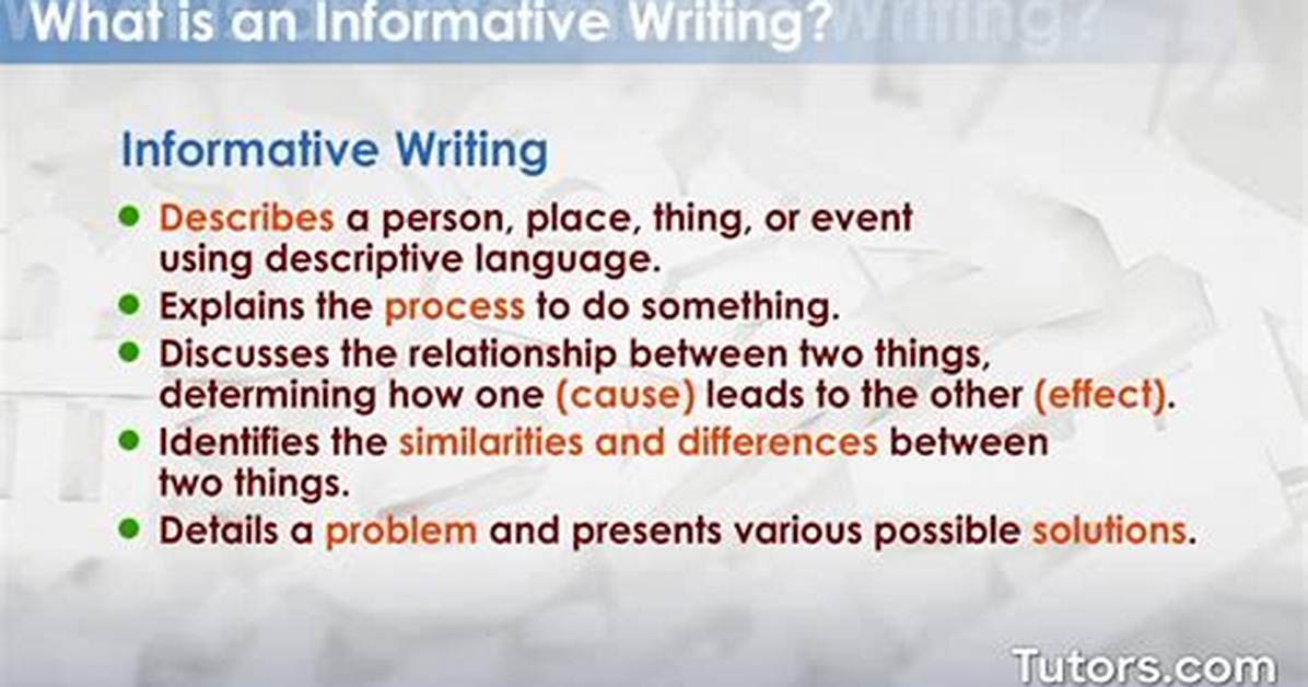 What Does Informative Mean - How to Discuss
