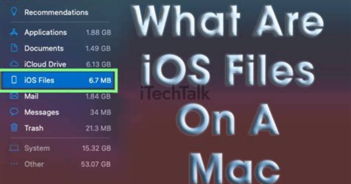 What Does iOS Files Mean on Mac Storage?