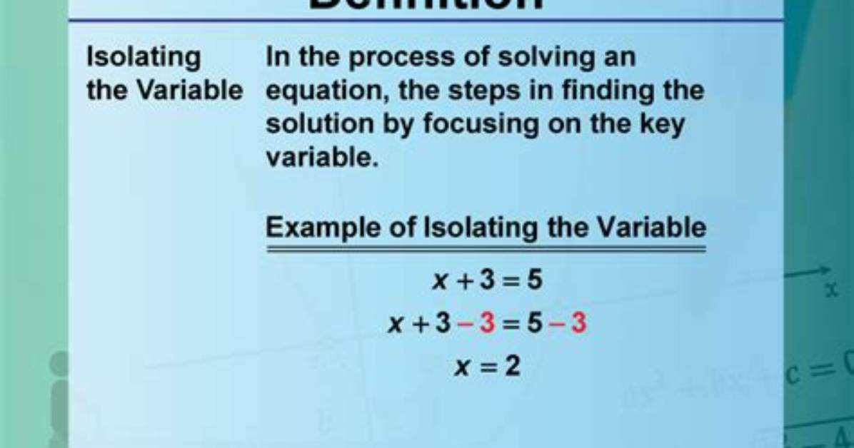 What Does Isolating Mean?