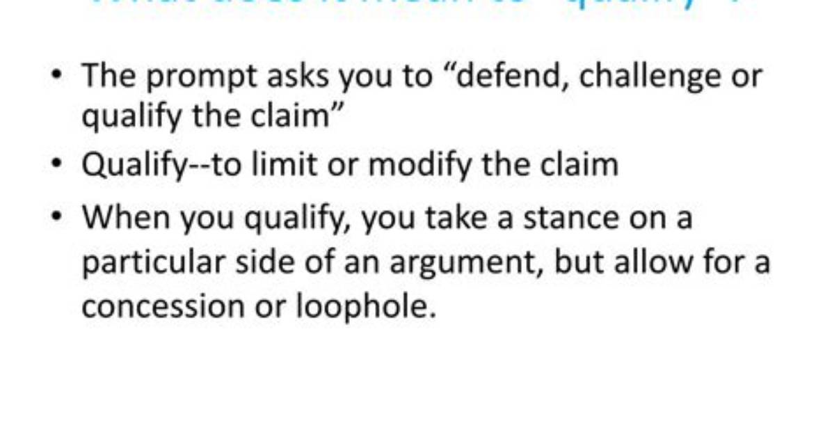 What Does It Mean to Qualify a Statement? Qualify Statement - Amazing Guide 2022