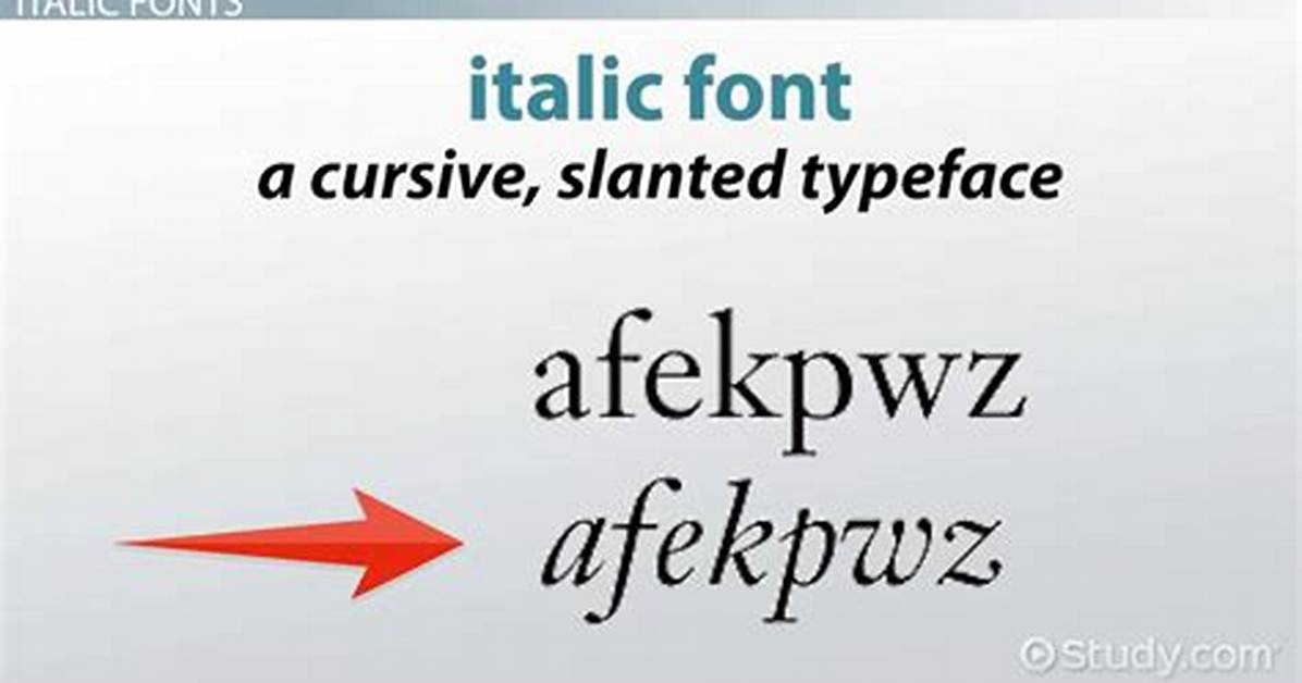 What Does Italic Mean?
