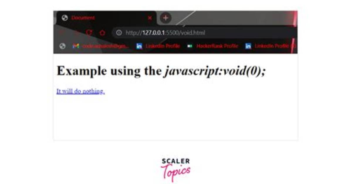What Does "Javascript: Void(0)" Mean?