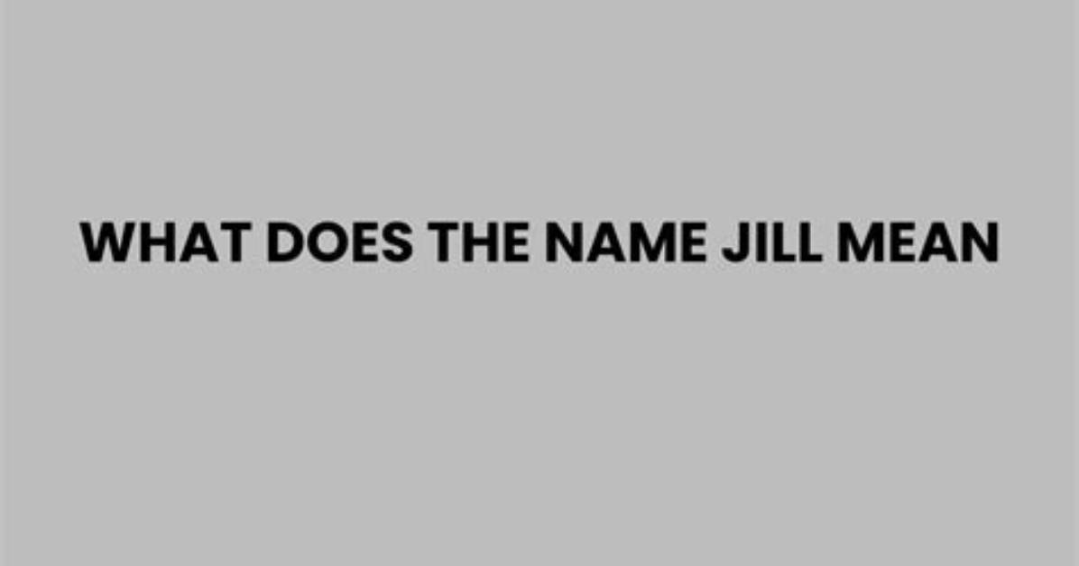 What Does Jill Flirted Mean?
