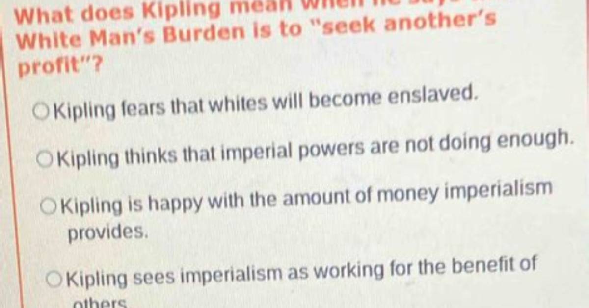 What Does Kipling Mean