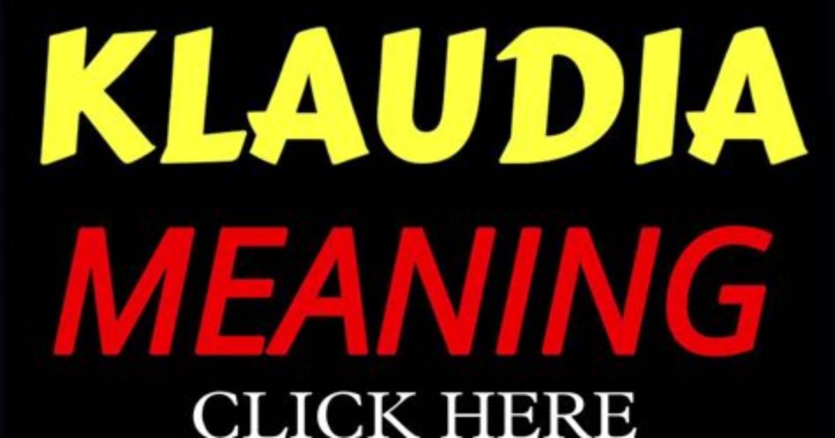 What Does Klaudia Mean?