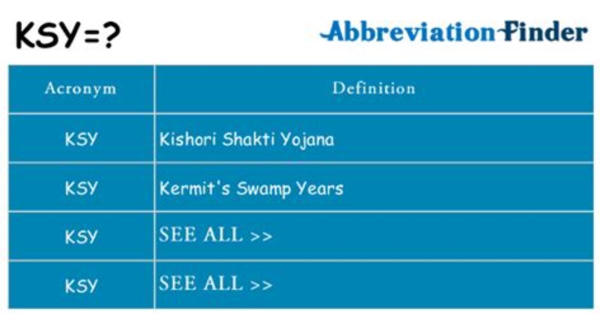 What Does Ksy Mean?
