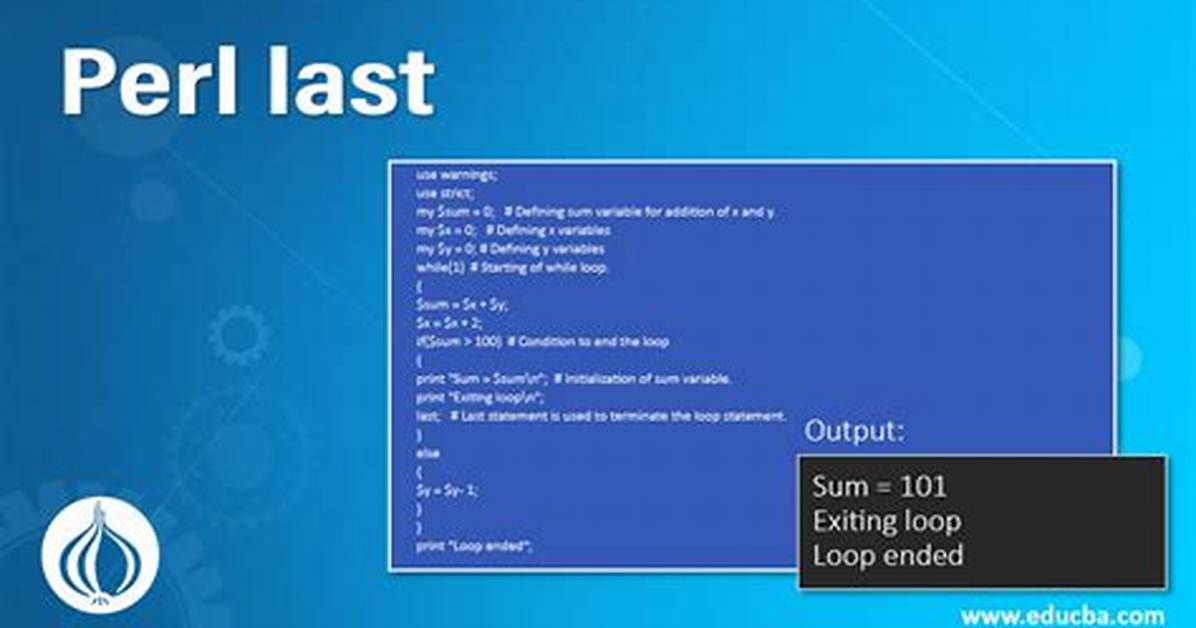 What Does Last Do in Perl