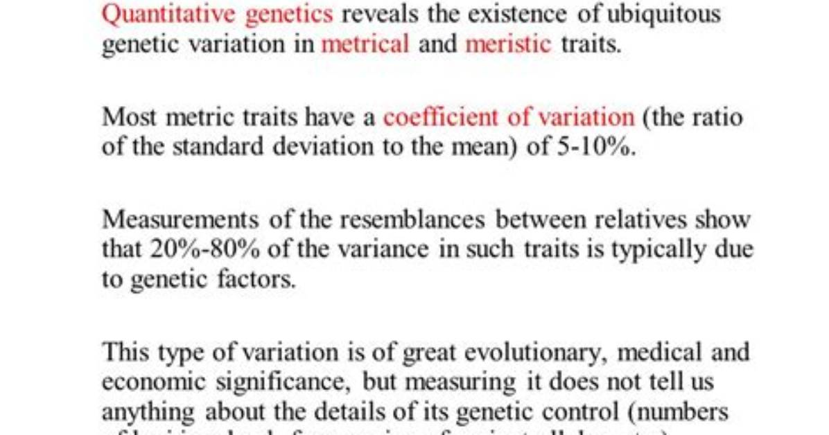 What Does Meristic Variation Mean?