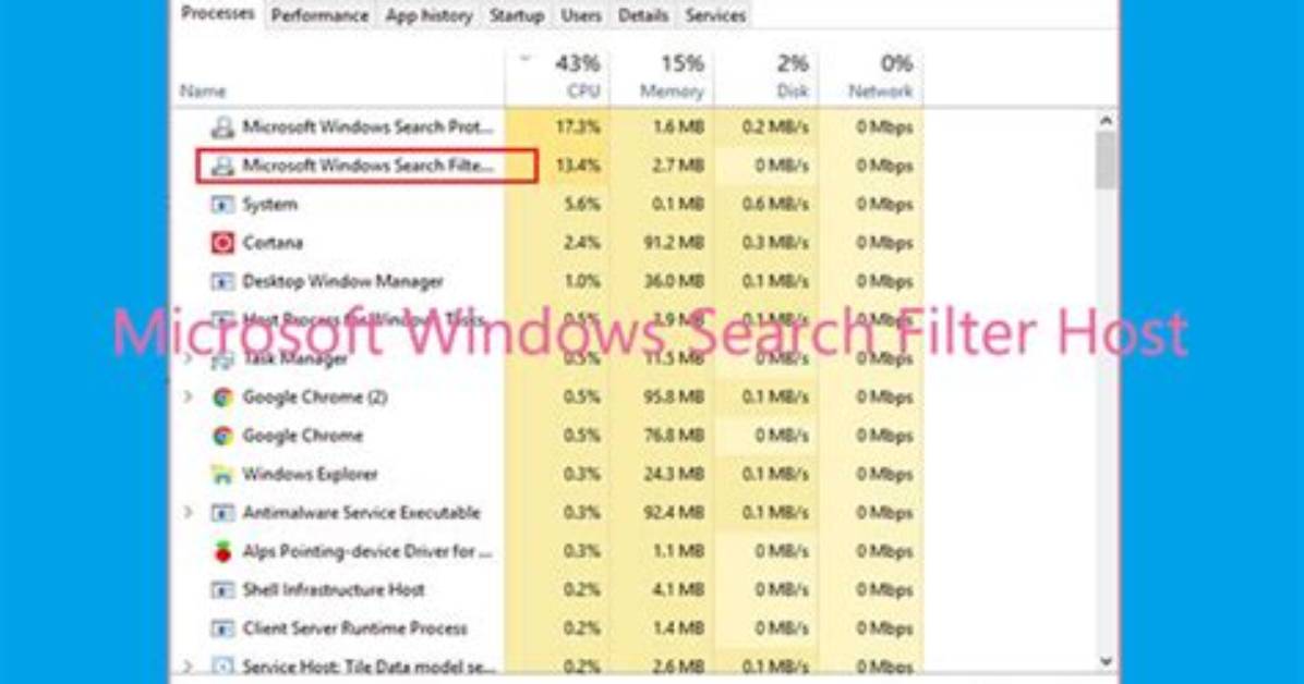 What Does Microsoft Windows Search Filter Host Do?