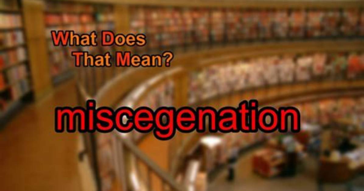 What Does Miscegenation Mean?