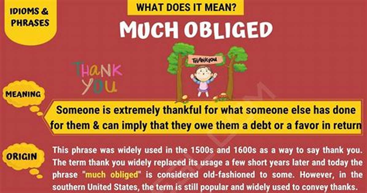 What Does Most Obliged Mean?